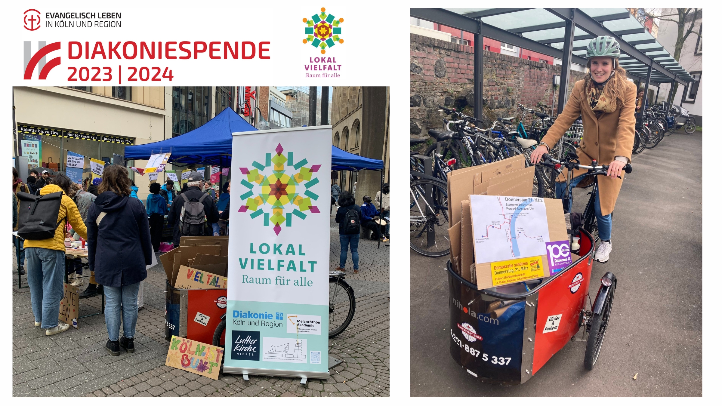 Du betrachtest gerade Diakoniespende 2023/2024: Lastenrad des „Lokal Vielfalt“ wird Geflüchtete in Köln unterstützen