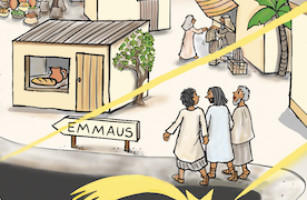 Foto 1 – Ausschnitt Emmaus-Jünger.