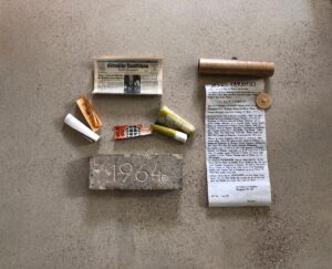 Der vollständige Inhalte der Zeitkapsel.