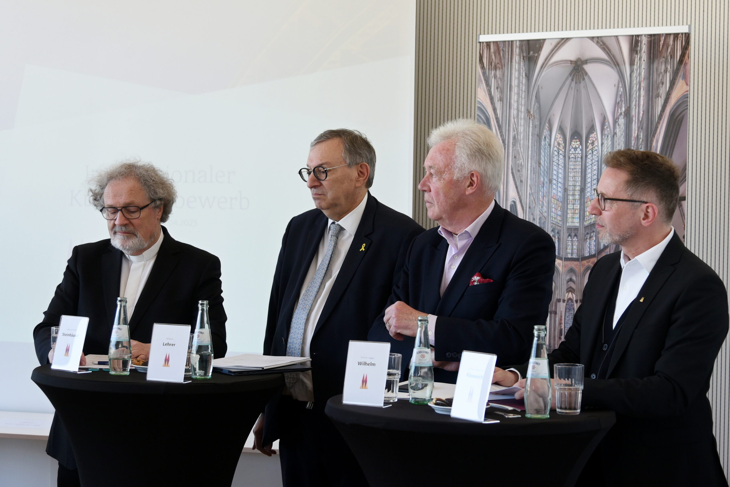 Rolf Steinhäuser, Abraham Lehrer, Dr. Jürgen Wilhelm und Peter Füssenich (v.l.).
