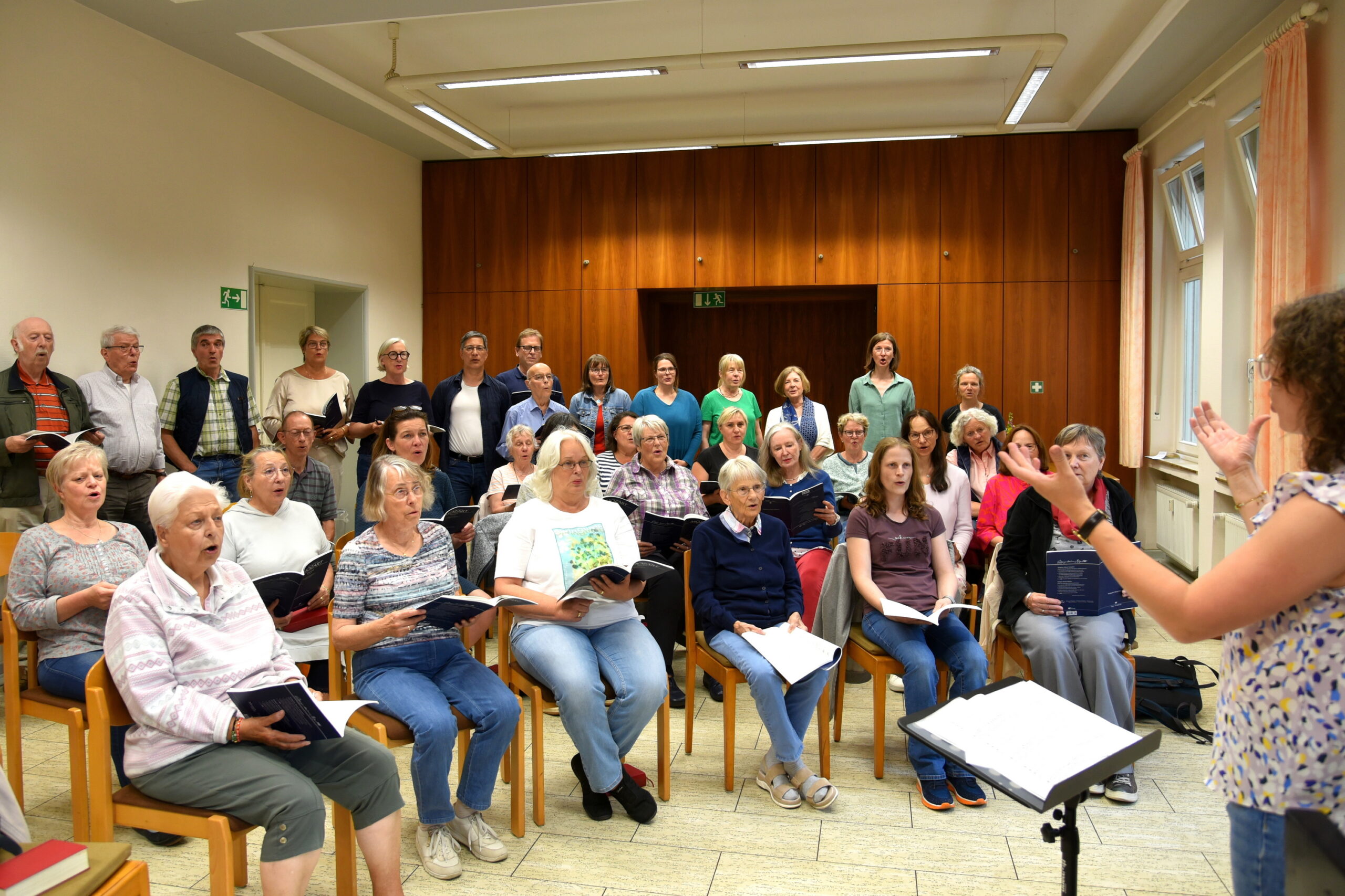 Probe der Kantorei der Ev. Kirchengemeinde Brühl unter Leitung von Ruth Dobernecker.