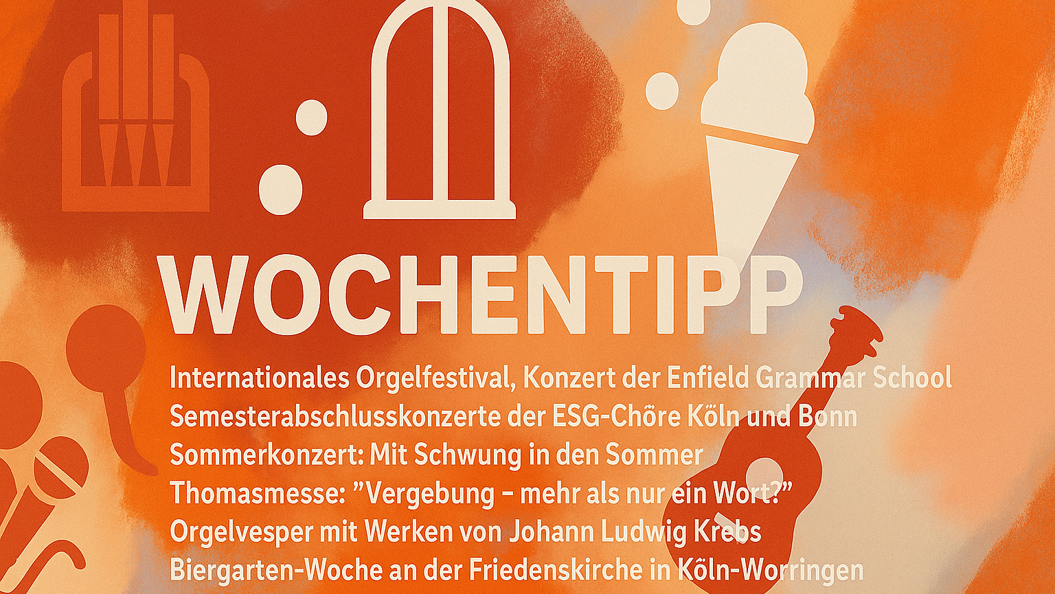 Du betrachtest gerade Wochentipps: Musik, Begegnung, Besinnung